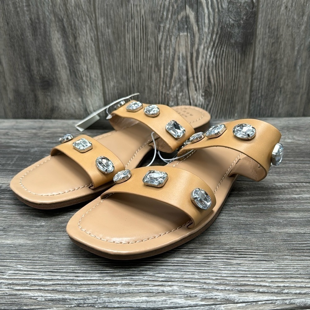 Women's Brit Two Band Embellished Sandals - A New Day